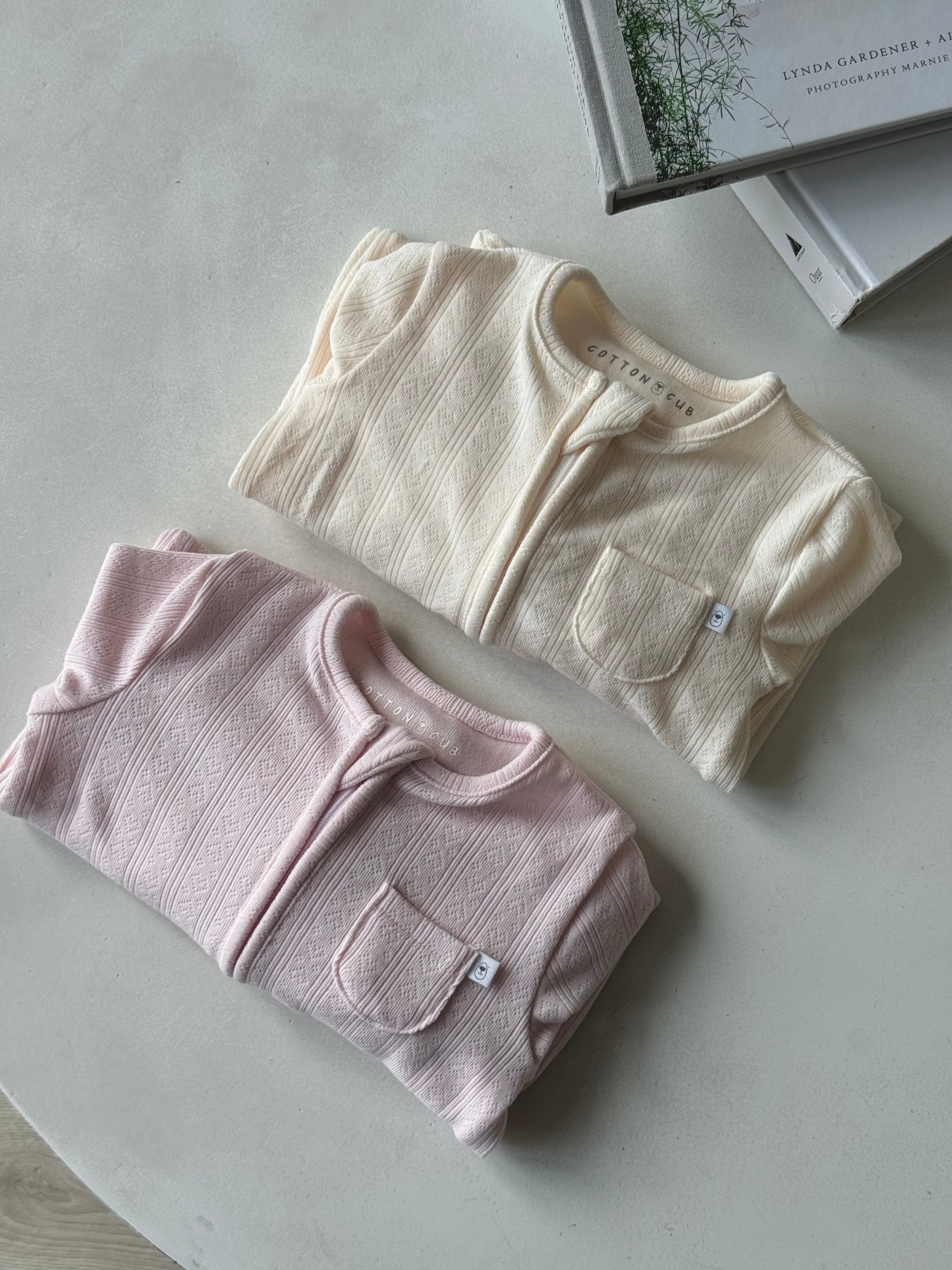 The Plush Heart Pointelle Sleepsuit