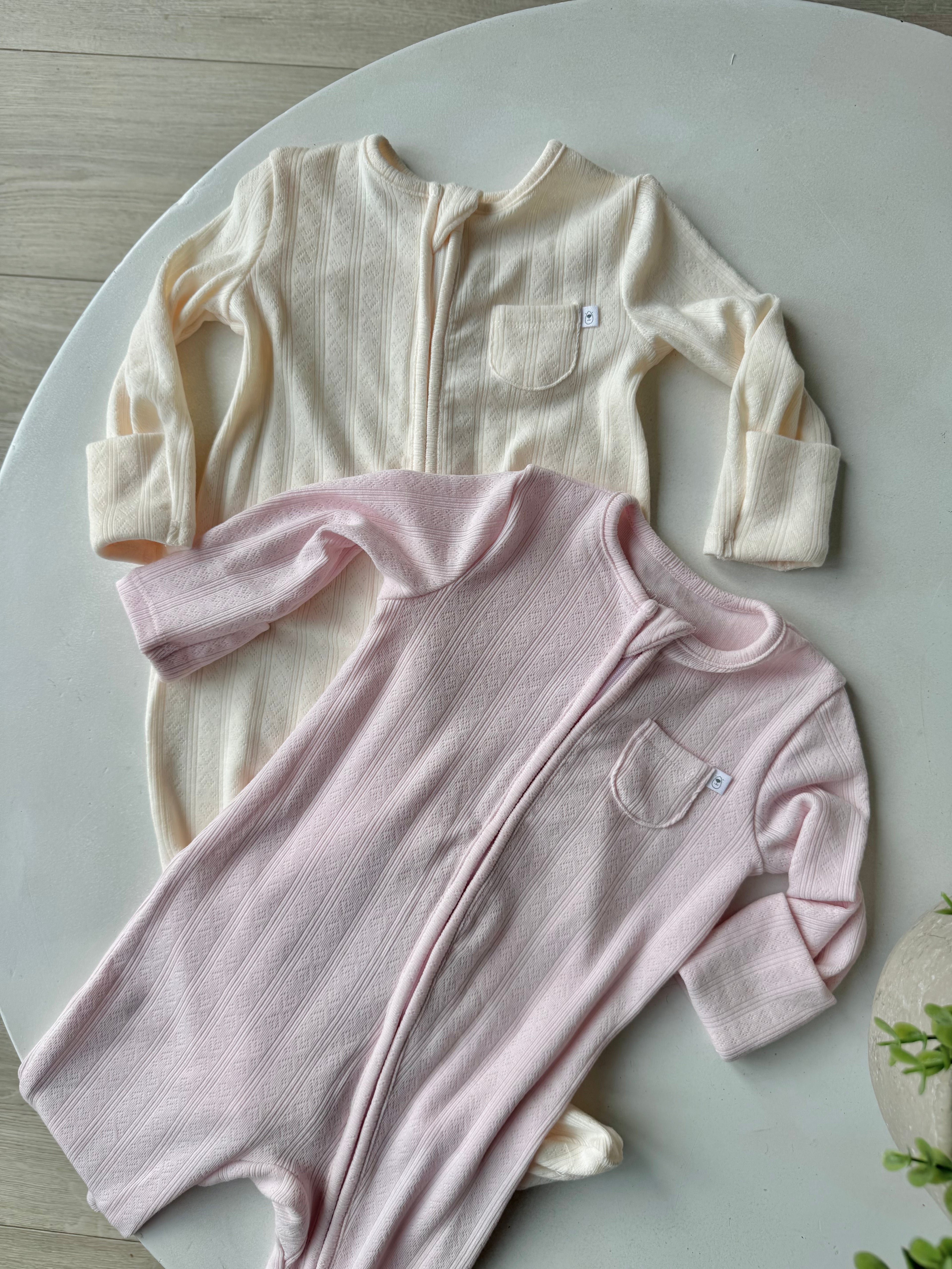 The Plush Heart Pointelle Sleepsuit